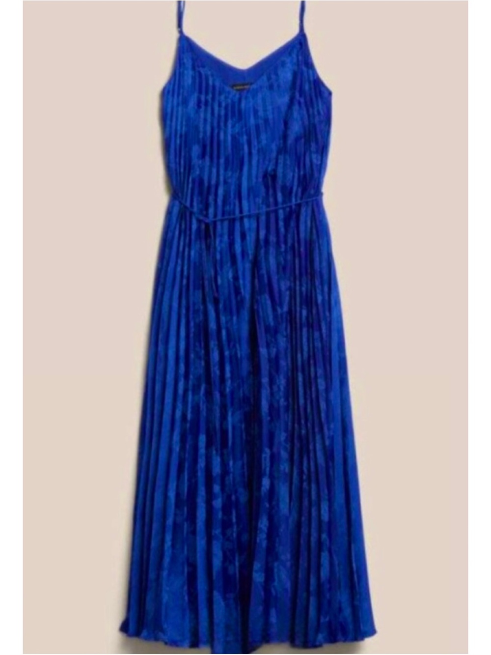 BANANA REPUBLIC | Radiant Pleated Midi Dress in Voltage Blue, Size XS